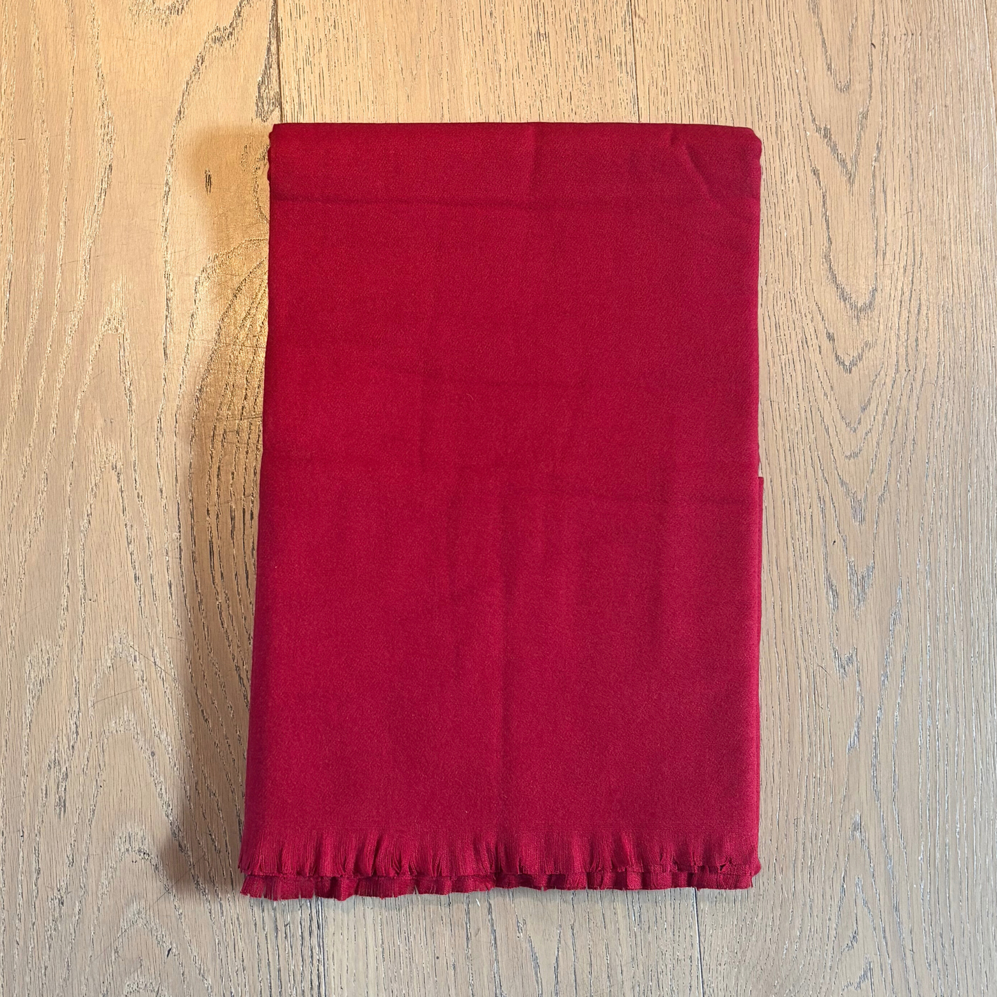 Cashmere Throw in Berry Red