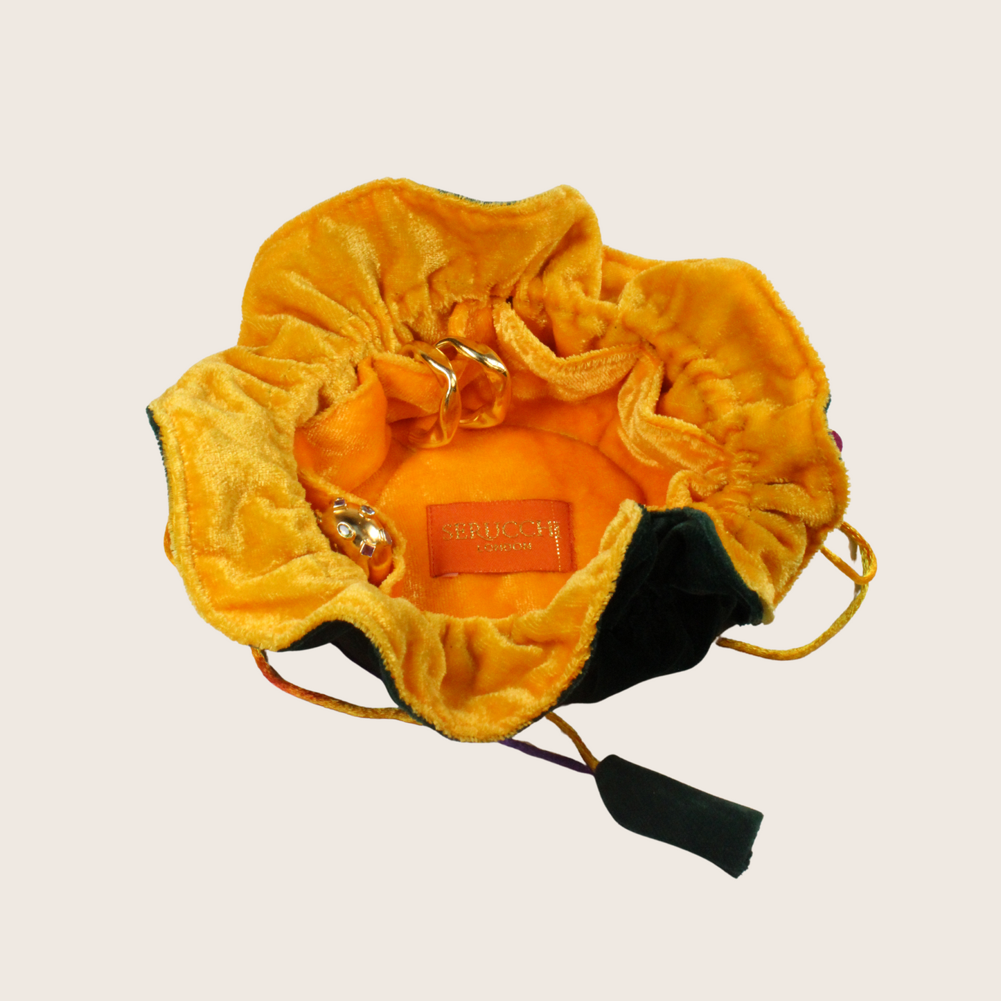 Green & Yellow Bonnet Pouch