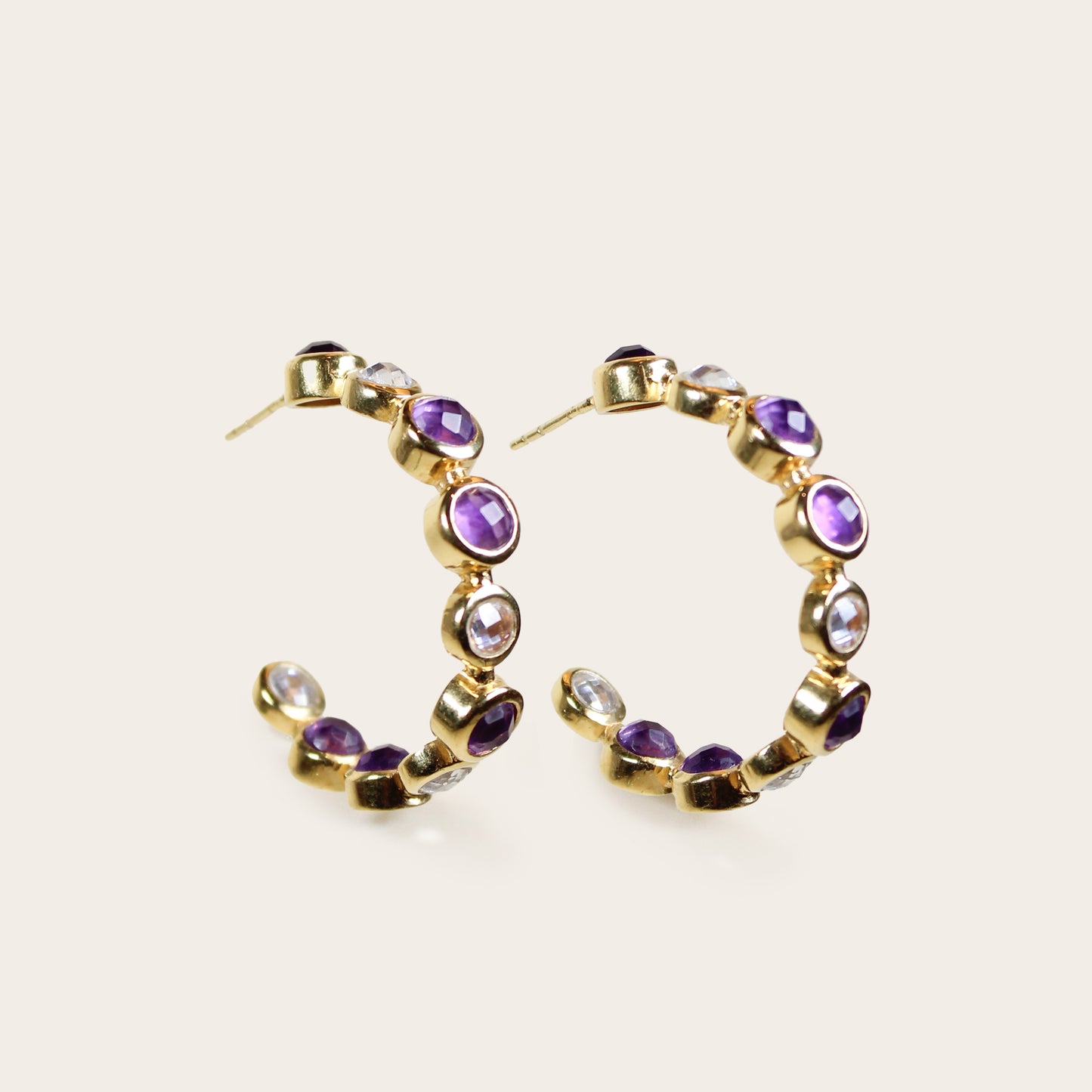 Purple Amethyst Bon Bon Earrings