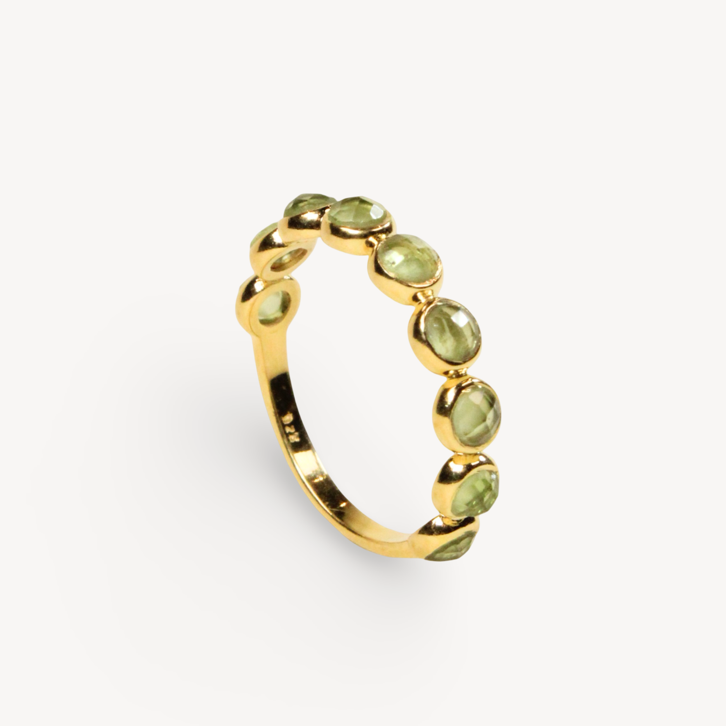 Green Peridot Bon Bon Ring