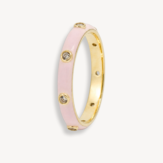 Bubblegum Pink Enamel Ring