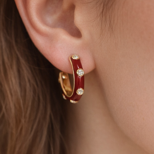 Candy Enamel Hoops