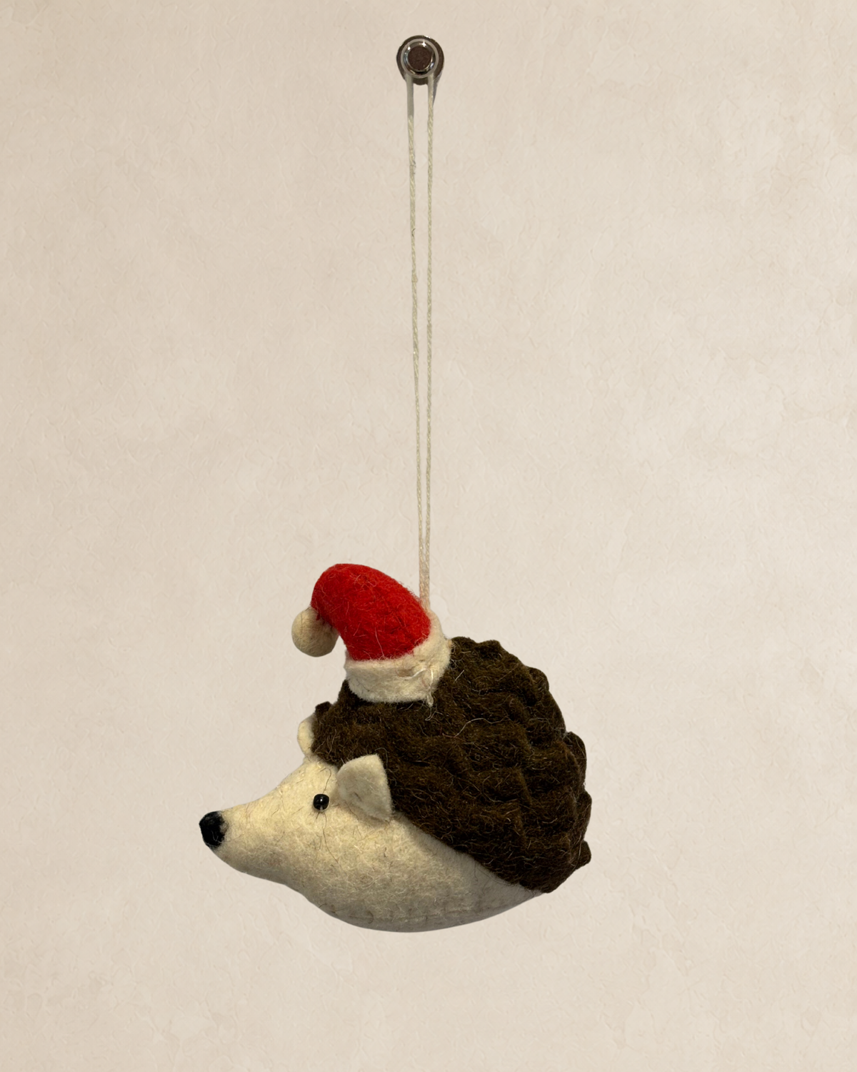 Christmas Hedgehog - Dark Brown