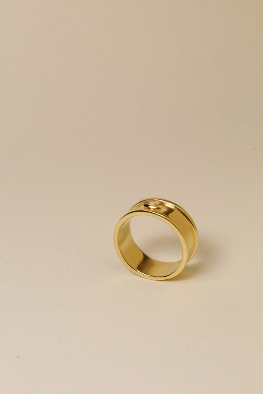 Yellow Citrine Chunky Solo Ring