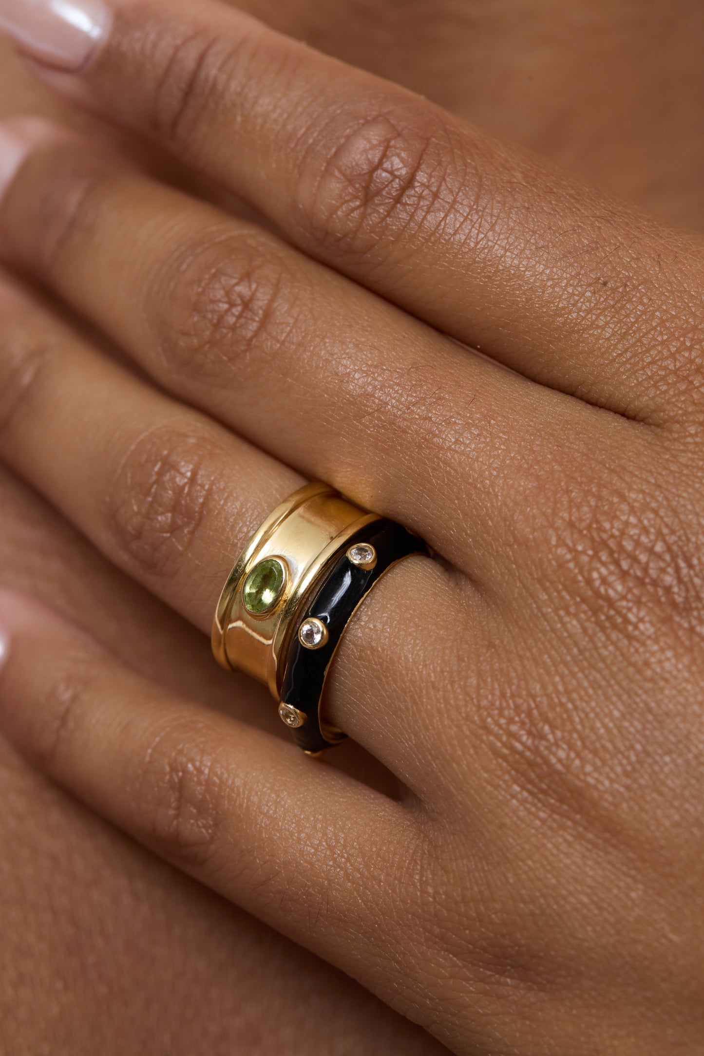 Blue Topaz Pillar Ring