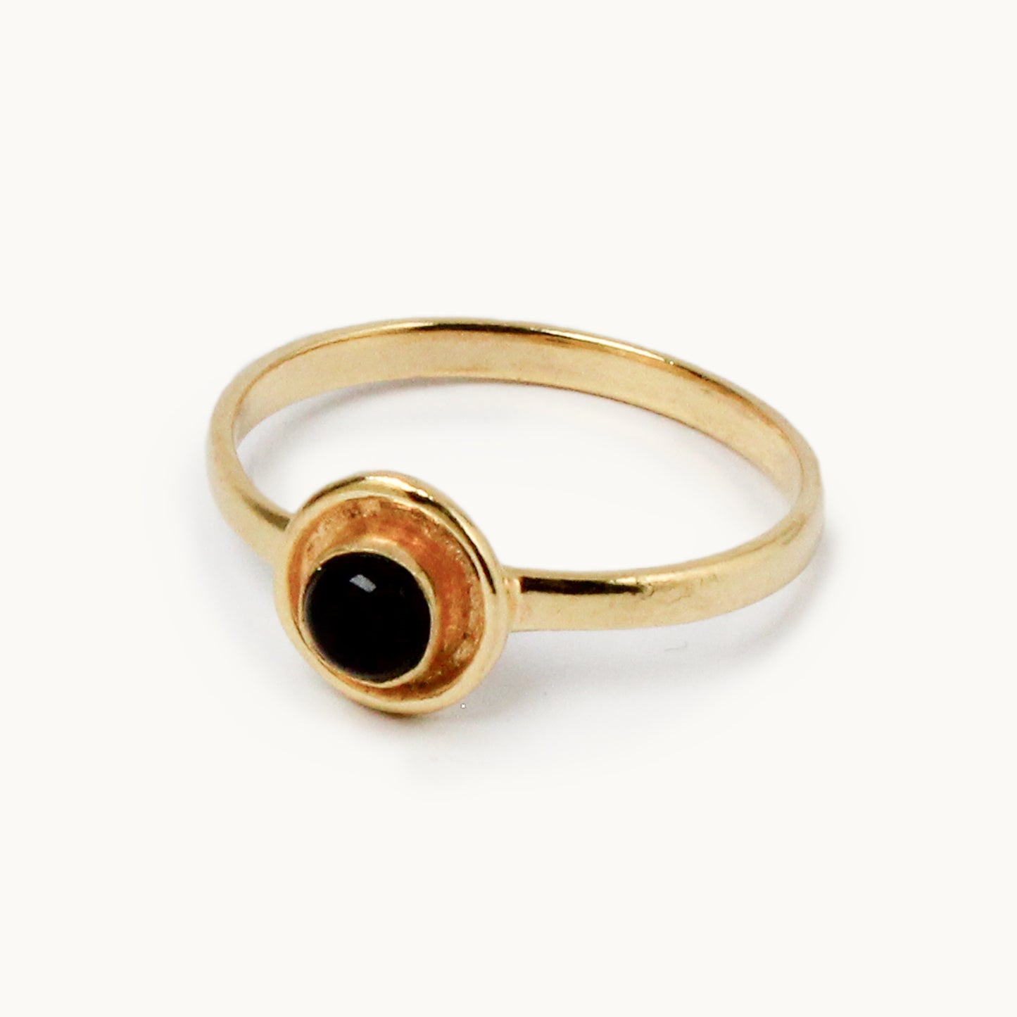 Black Onyx Halo Ring