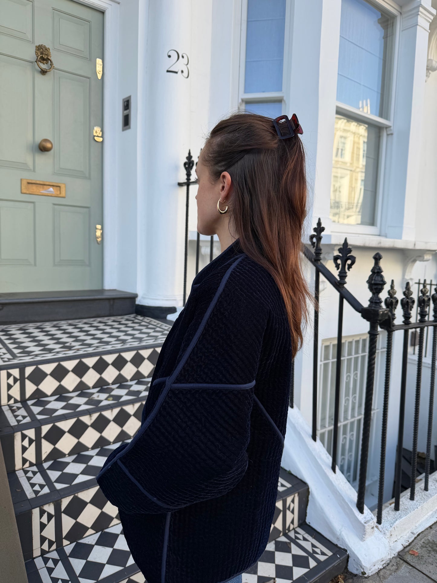 Navy Velvet Jacket