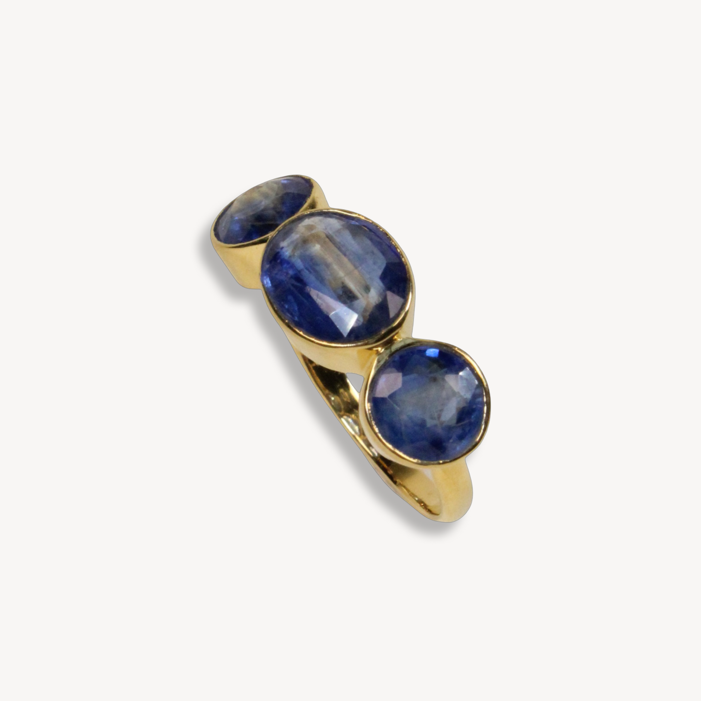 Blue Kyanite Triad Ring