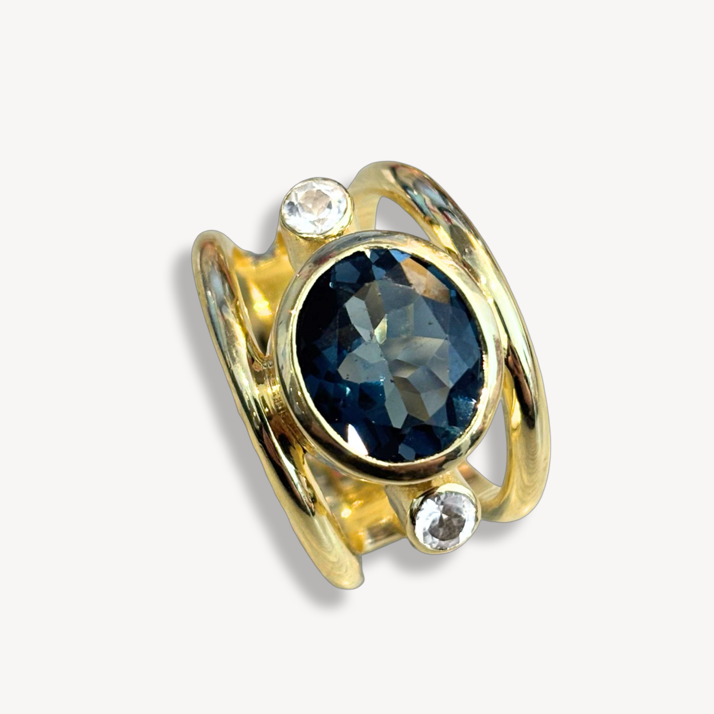London Blue Topaz Empress Ring