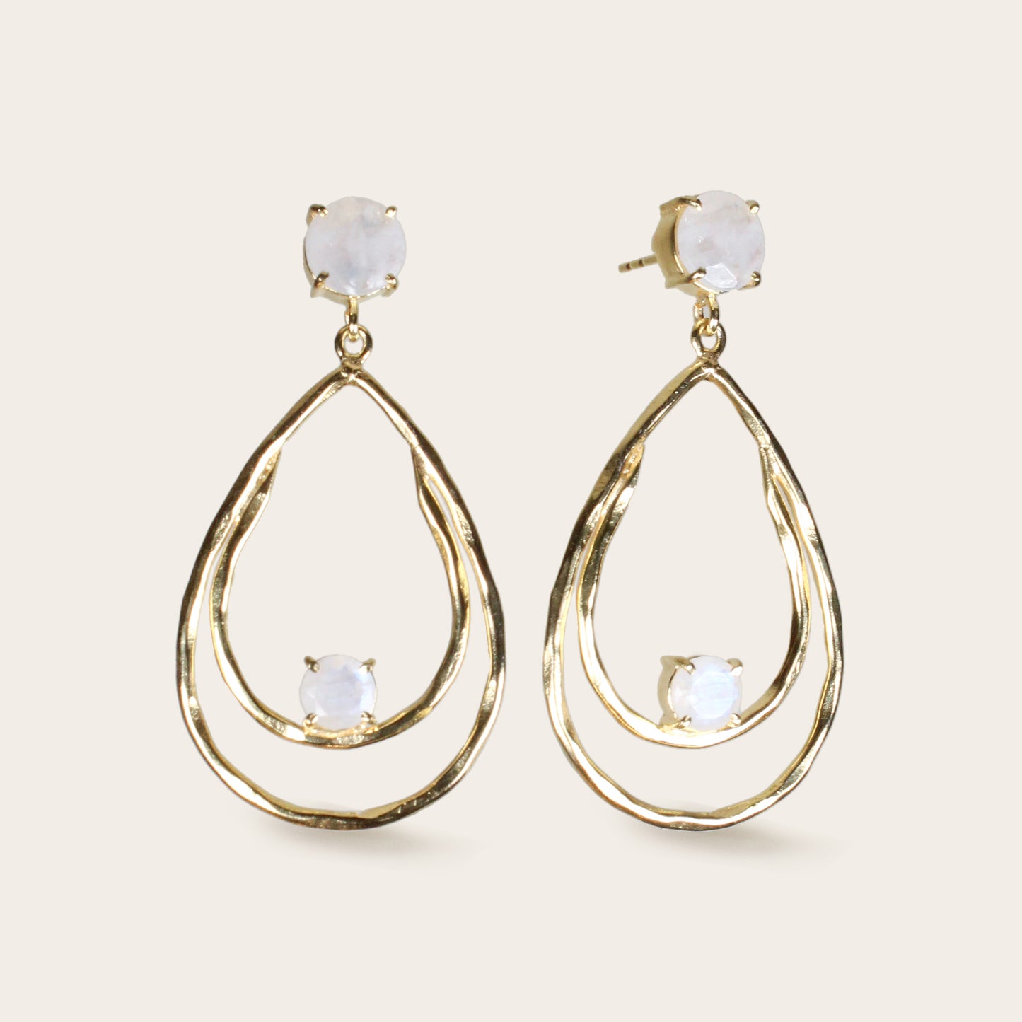 Moonstone Double Drop Earrings
