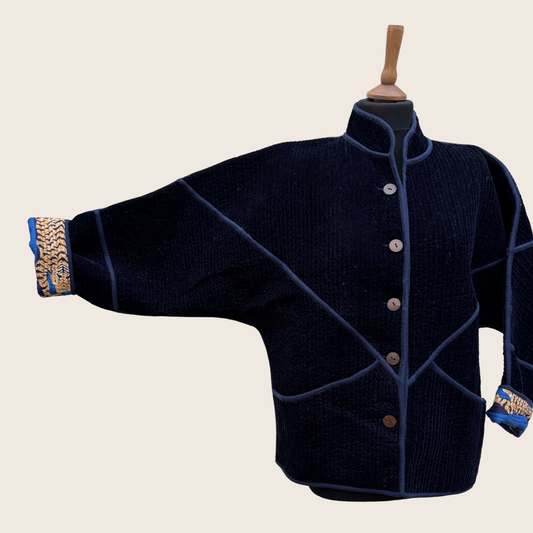 Navy Velvet Jacket