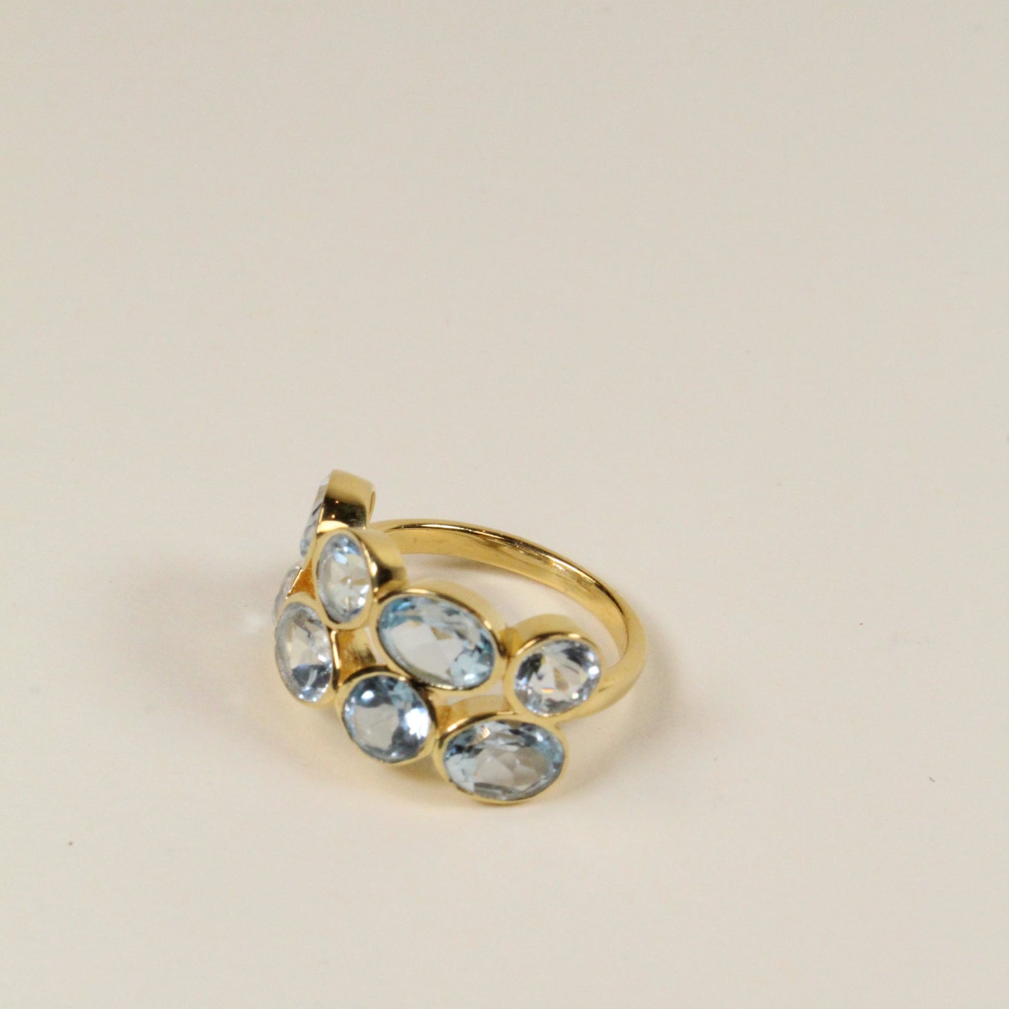 Blue Topaz Parallel Ring