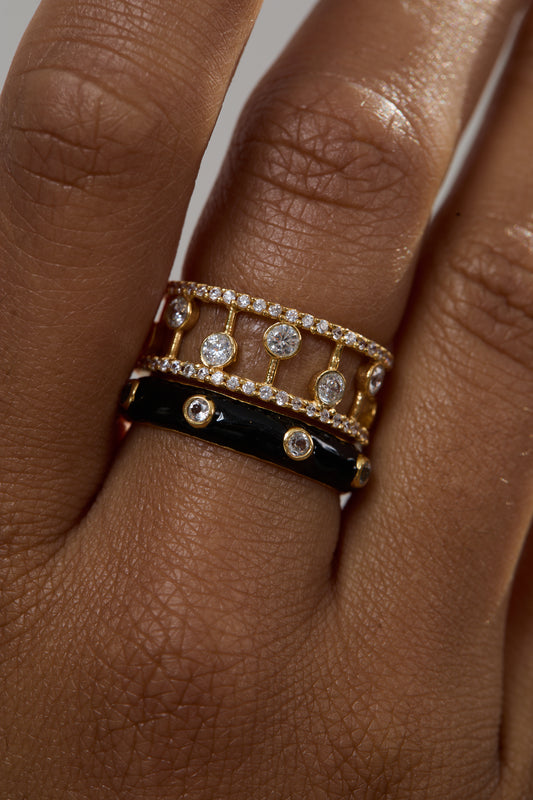 Green Peridot Gem Abacus Ring