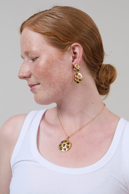 Gem Shields Necklace