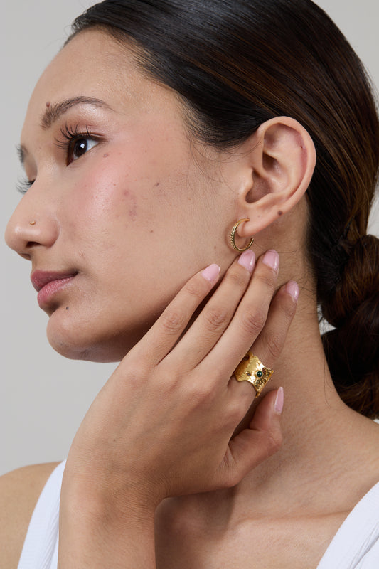 Blue Lapis Gilded Reef Ring