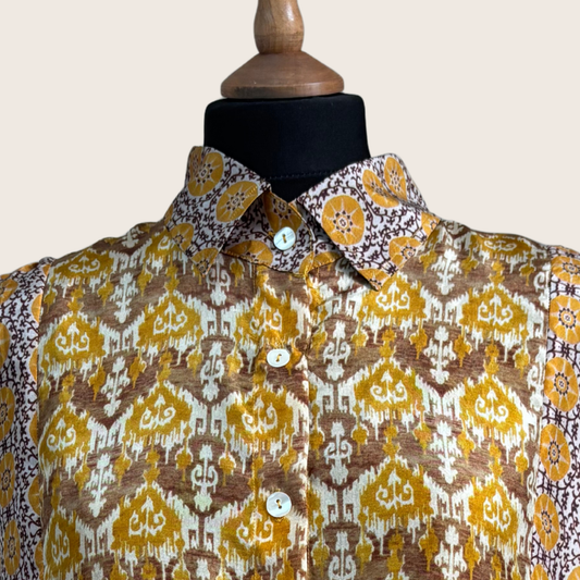 The Mustard Weave Silk Shirt