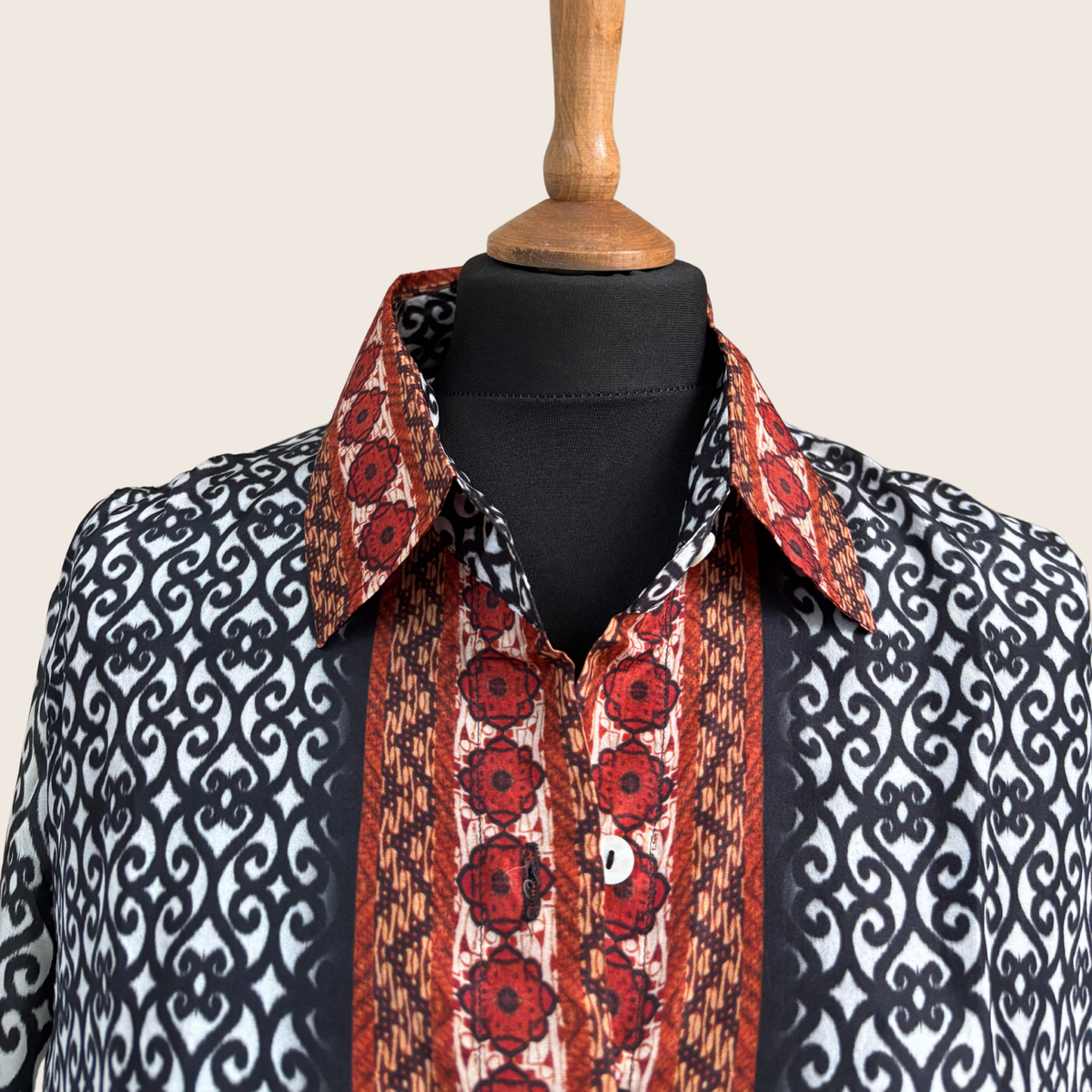No. 21 The Russet Scroll Silk Shirt