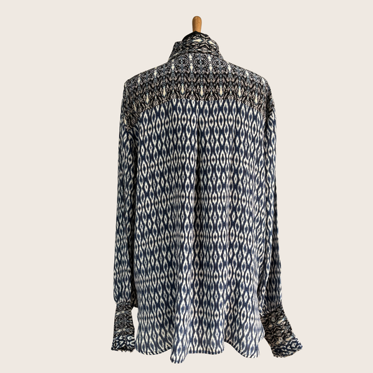 No. 22 The Diamond Ikat Silk Shirt