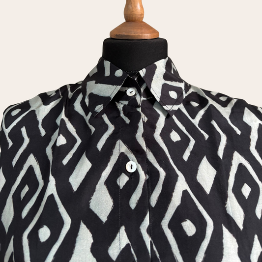 The Diamond Check Silk Shirt