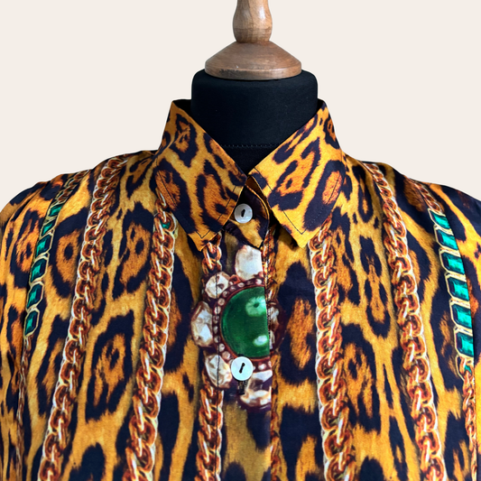 The Leopard Luxe Silk Shirt