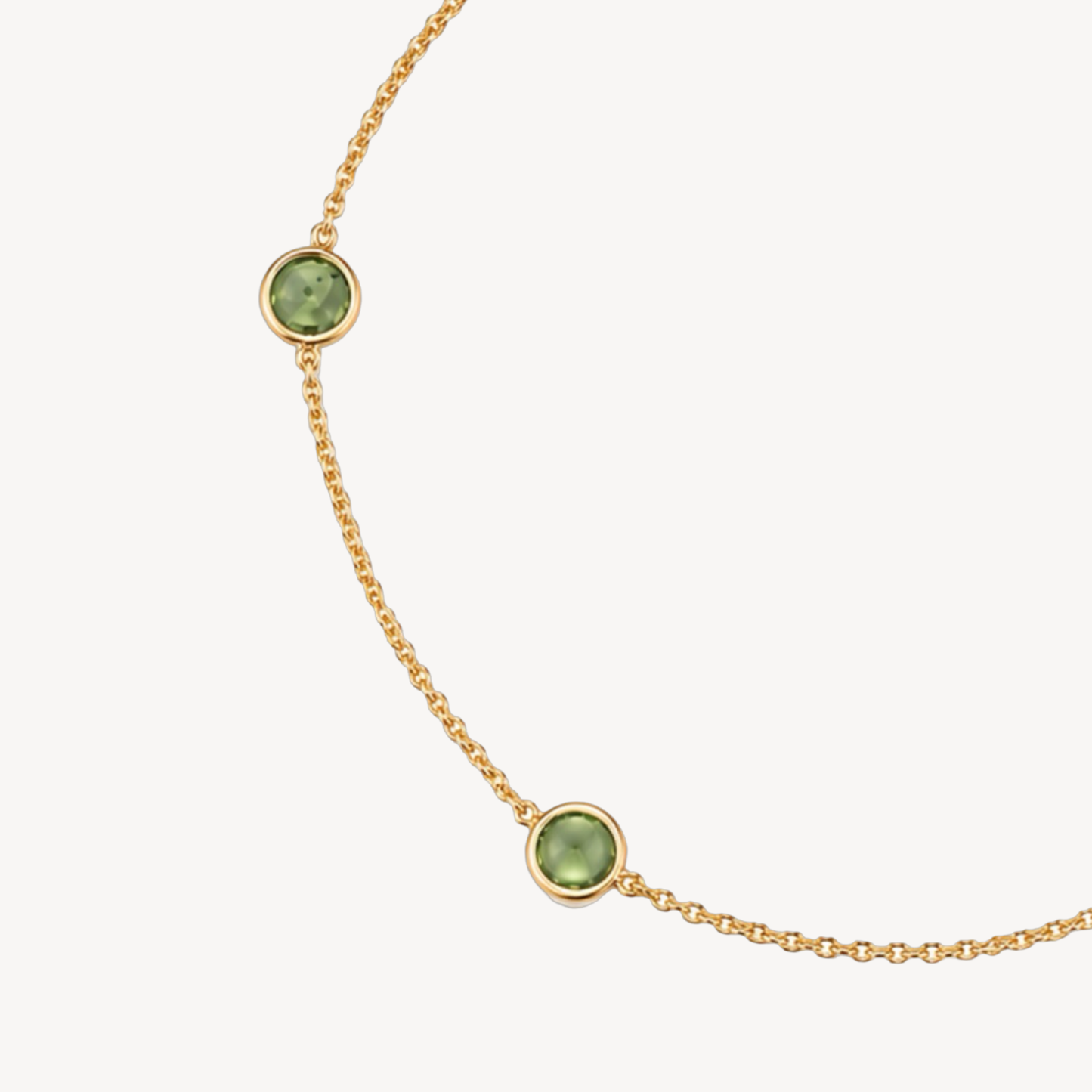 Green Peridot Dapple Round Bracelet