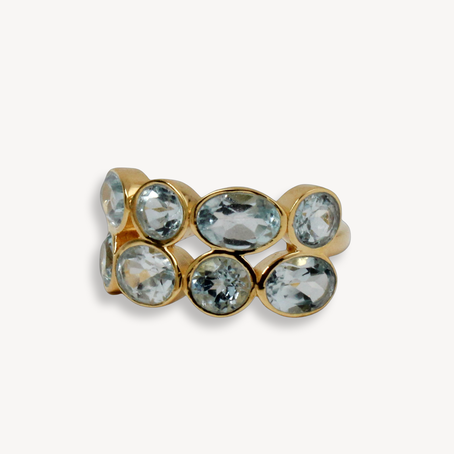 Blue Topaz Parallel Ring
