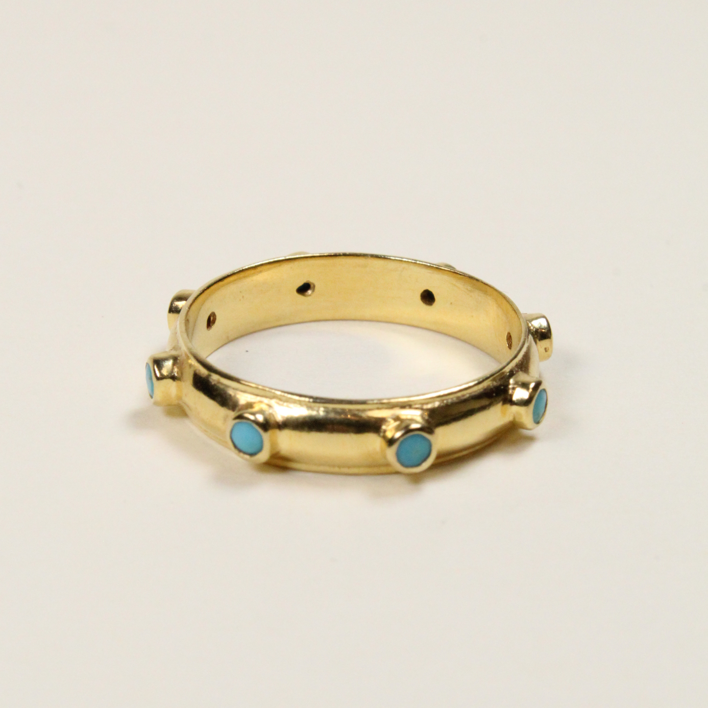 Turquoise Gold Orbit Stacking Ring