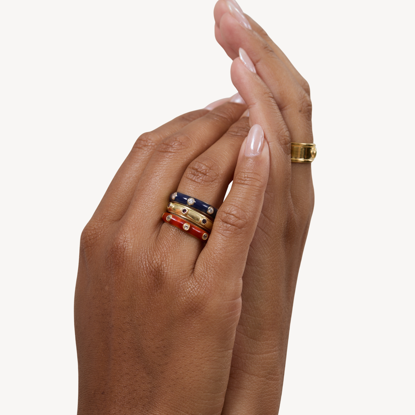Marmalade Orange Enamel Ring