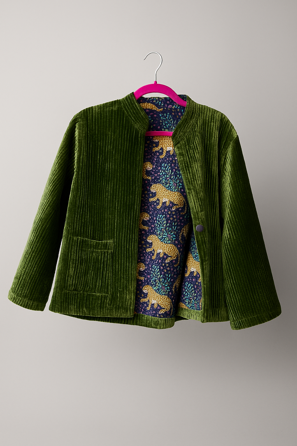 Green Velvet Suzani Jacket