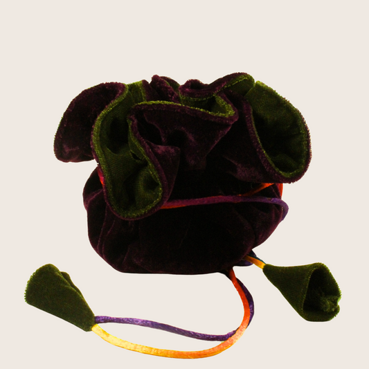 Purple & Green Bonnet Pouch