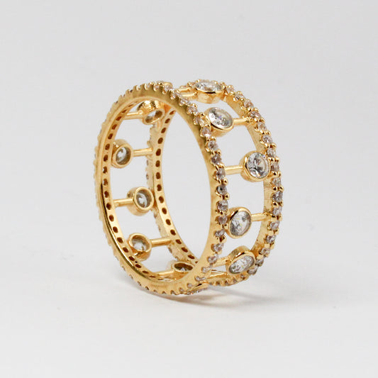 White Gem Abacus Ring