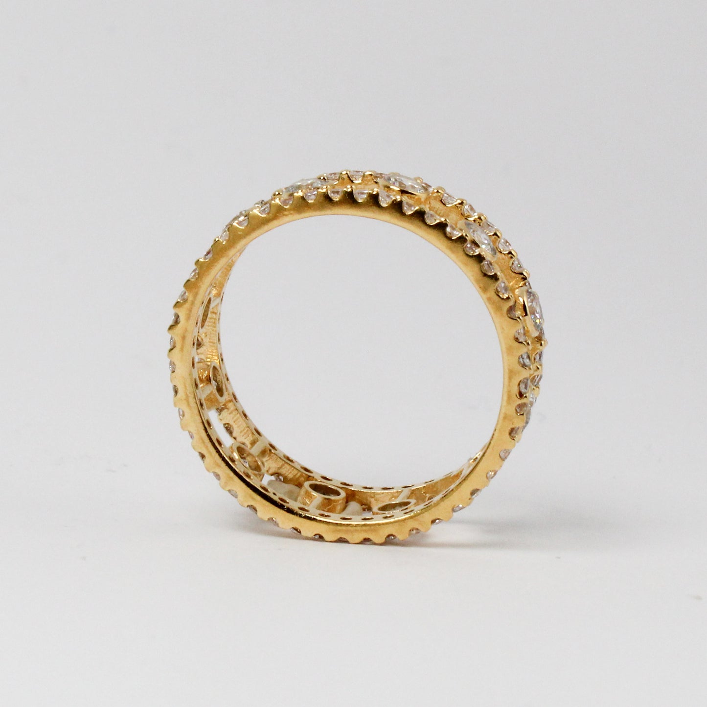 White Gem Abacus Ring