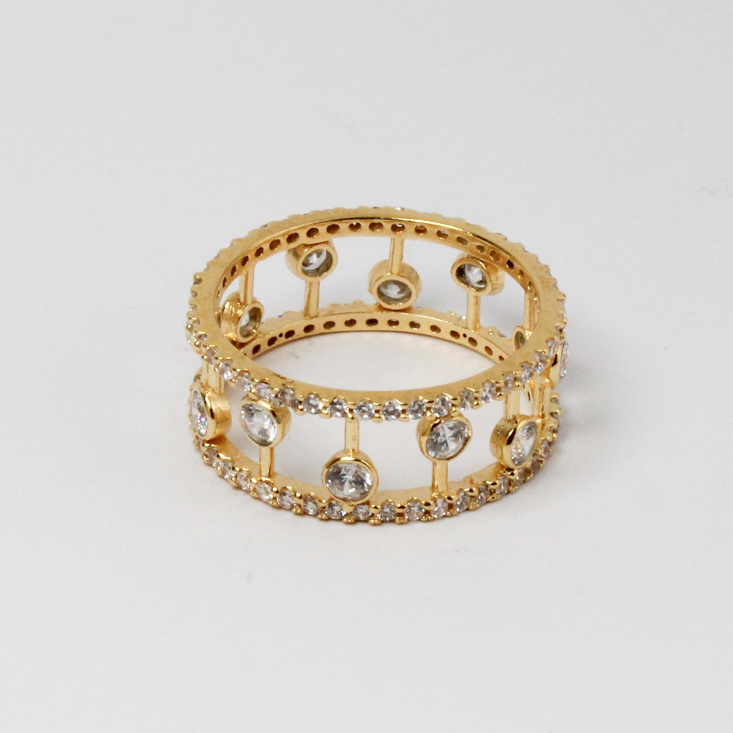 White Gem Abacus Ring