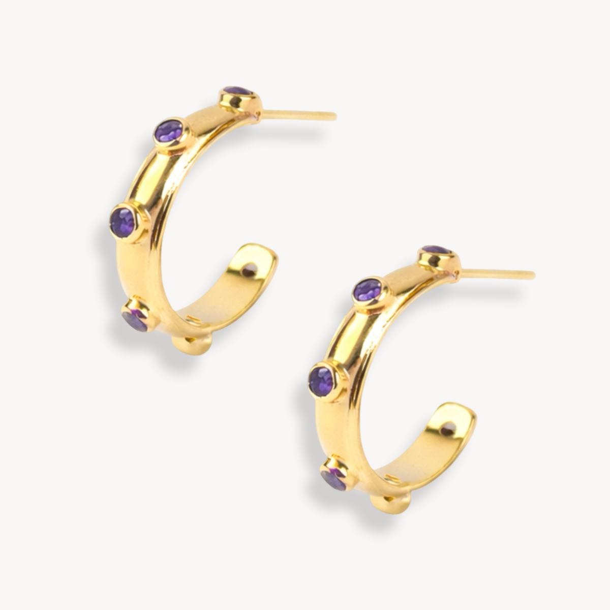 Amethyst Orbit Hoops