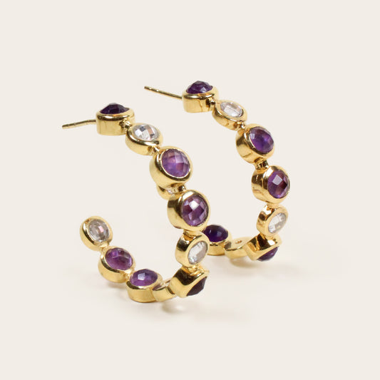 Purple Amethyst Bon Bon Earrings
