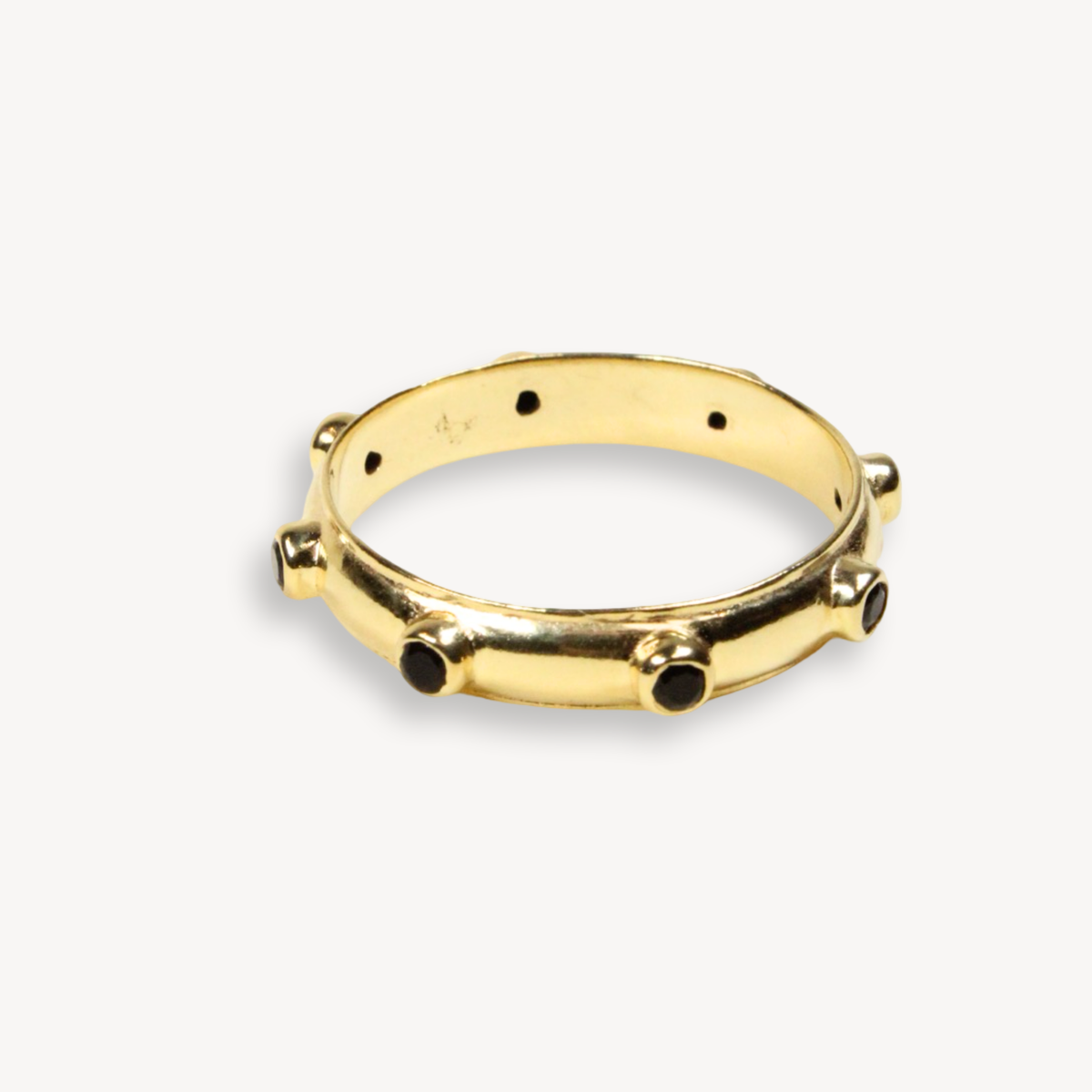 Onyx Gold Orbit Ring