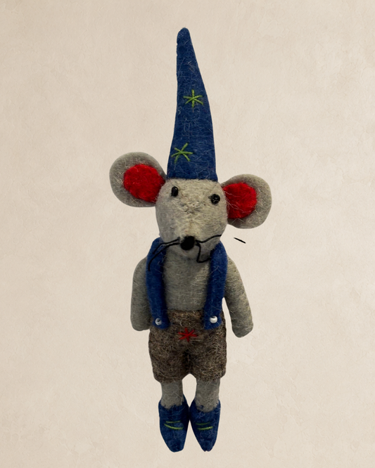 Christmas Wizard Mouse - Blue Hat
