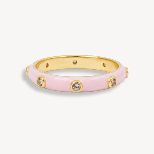Bubblegum Pink Enamel Ring