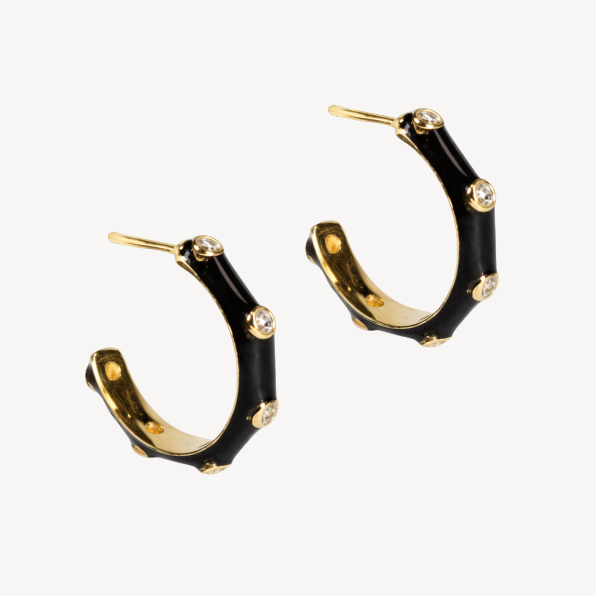 Liquorice Candy Enamel Hoops