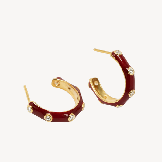 Candy Enamel Hoops