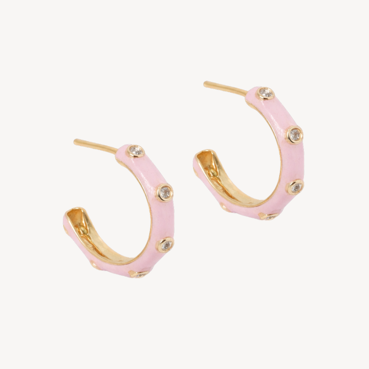 Bubblegum Candy Enamel Hoops