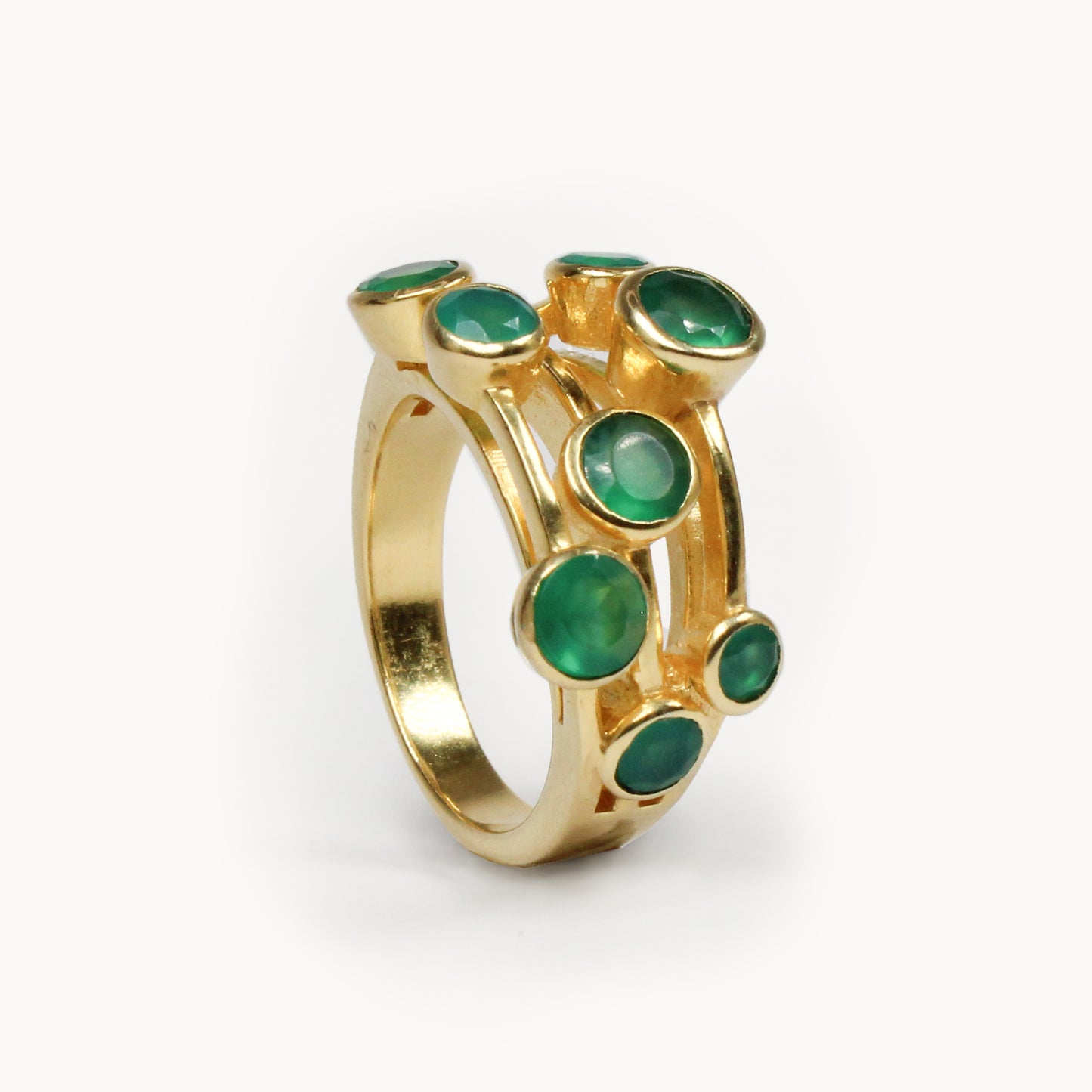 Green Onyx Cascade Ring