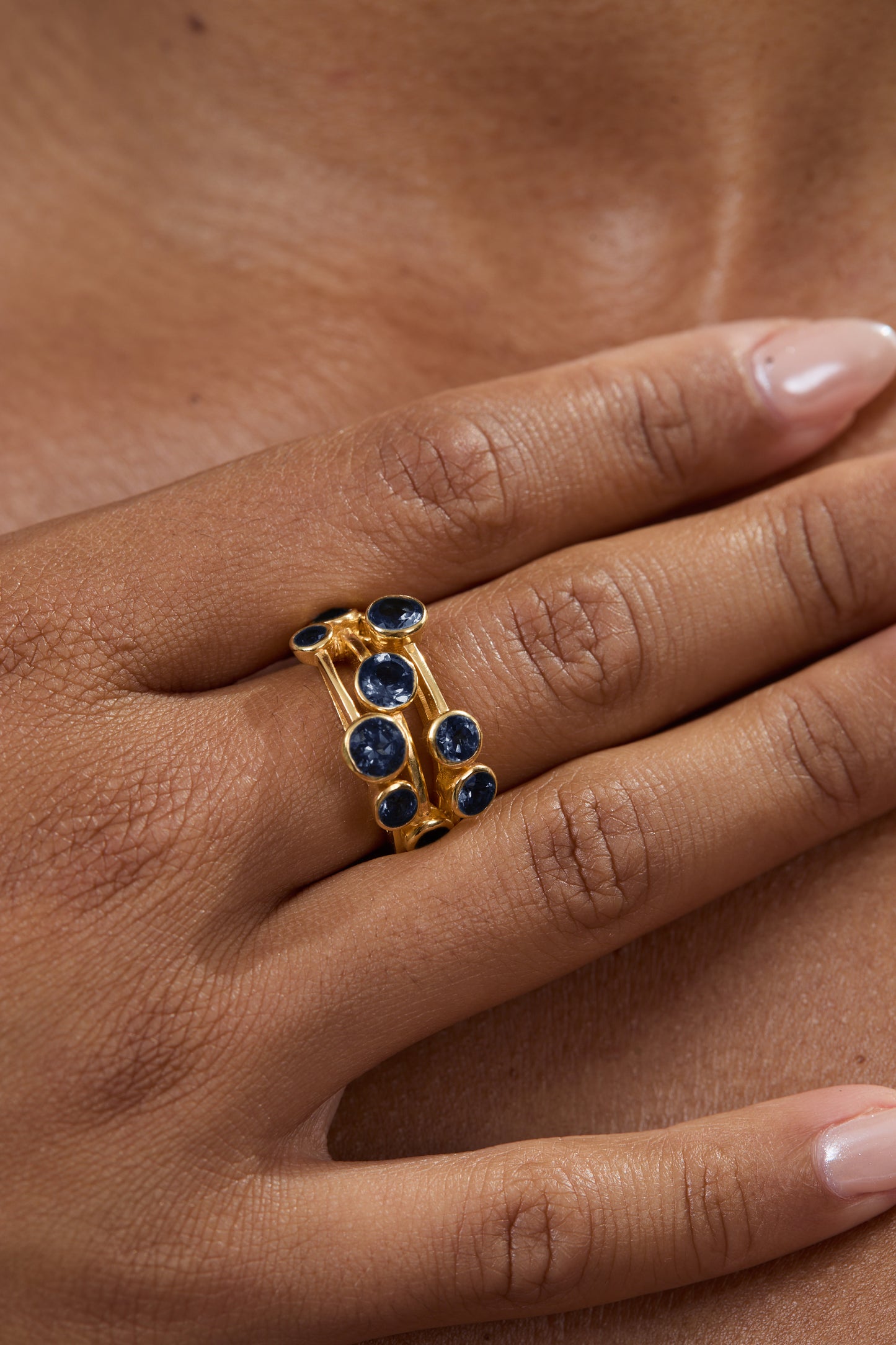 Blue Kyanite Cascade Ring