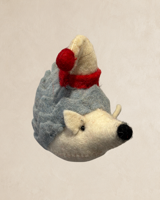 Christmas Hedghog - Grey