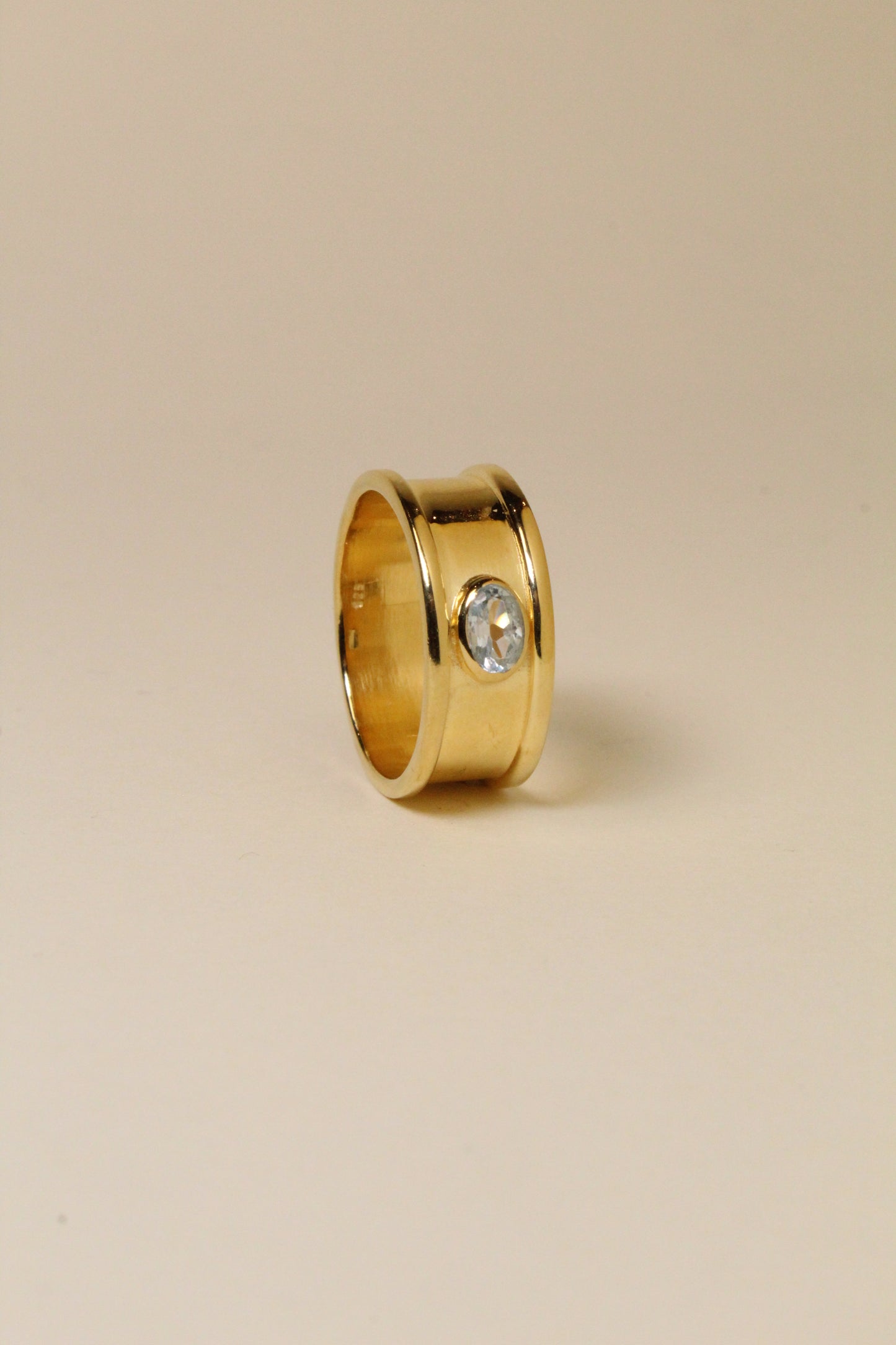 Blue Topaz Pillar Ring