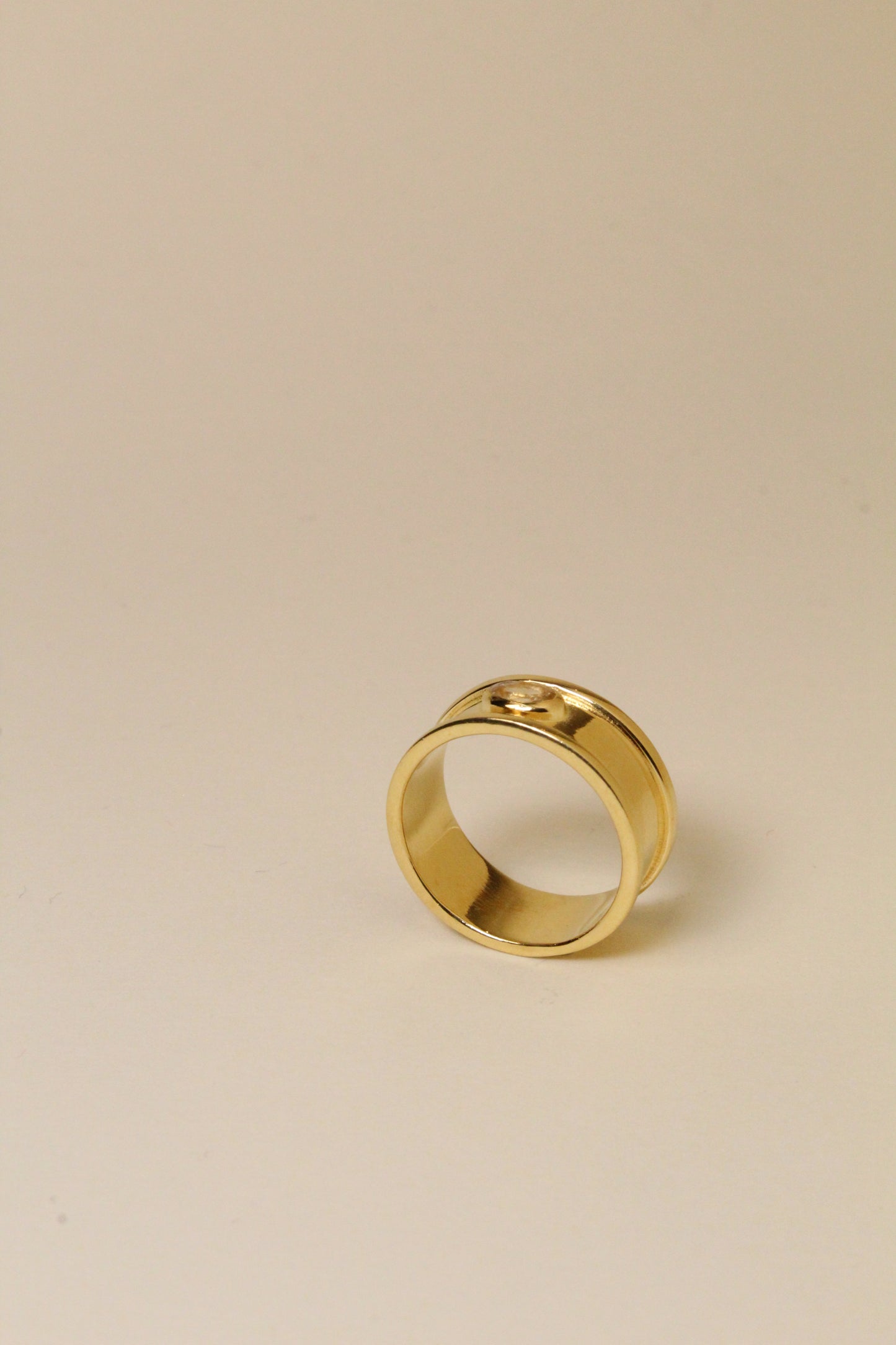 Yellow Citrine Pillar Ring