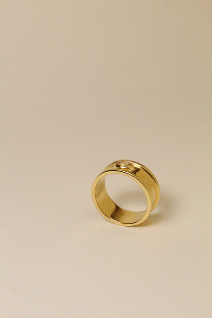 Yellow Citrine Pebble Ring