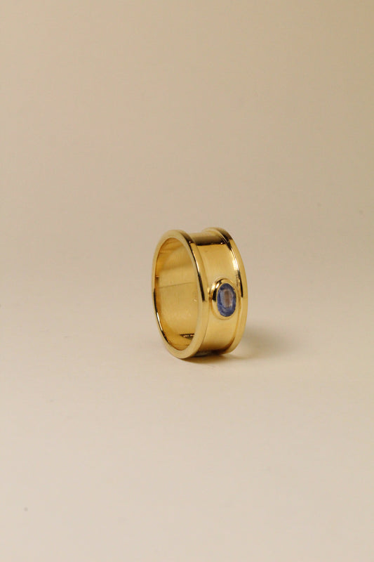 Blue Kyanite Pillar Ring