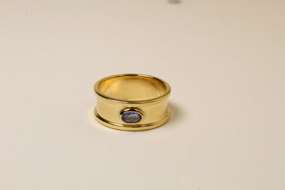 Blue Kyanite Pebble Ring