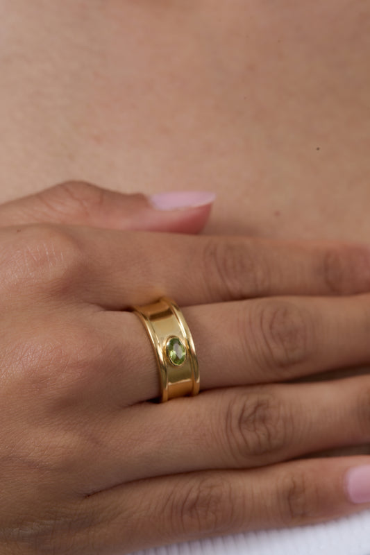 Purple Amethyst Pillar Ring